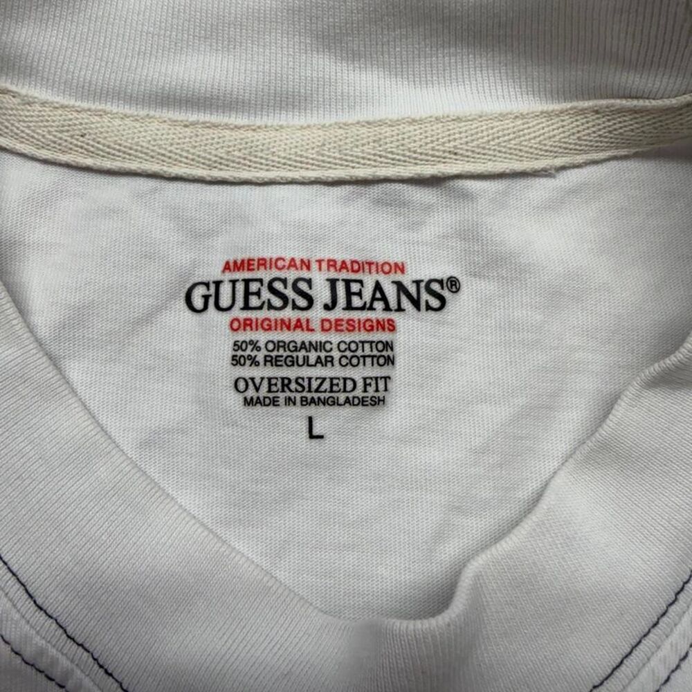 Guess Men's White and Grey T-shirt - Picture 3 of 6